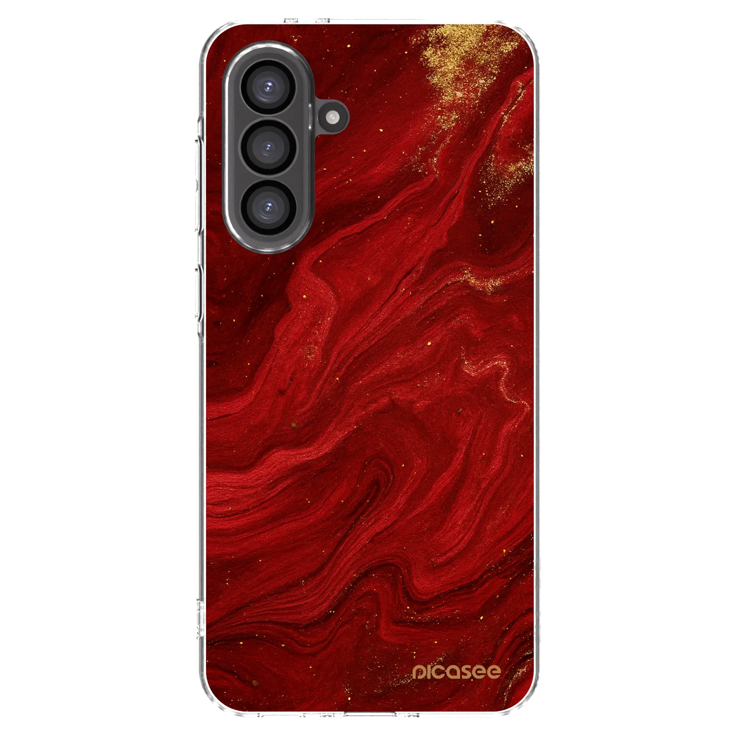 Picasee Samsung Galaxy A56 5G A566B Hülle - Transparentes Silikon - Red