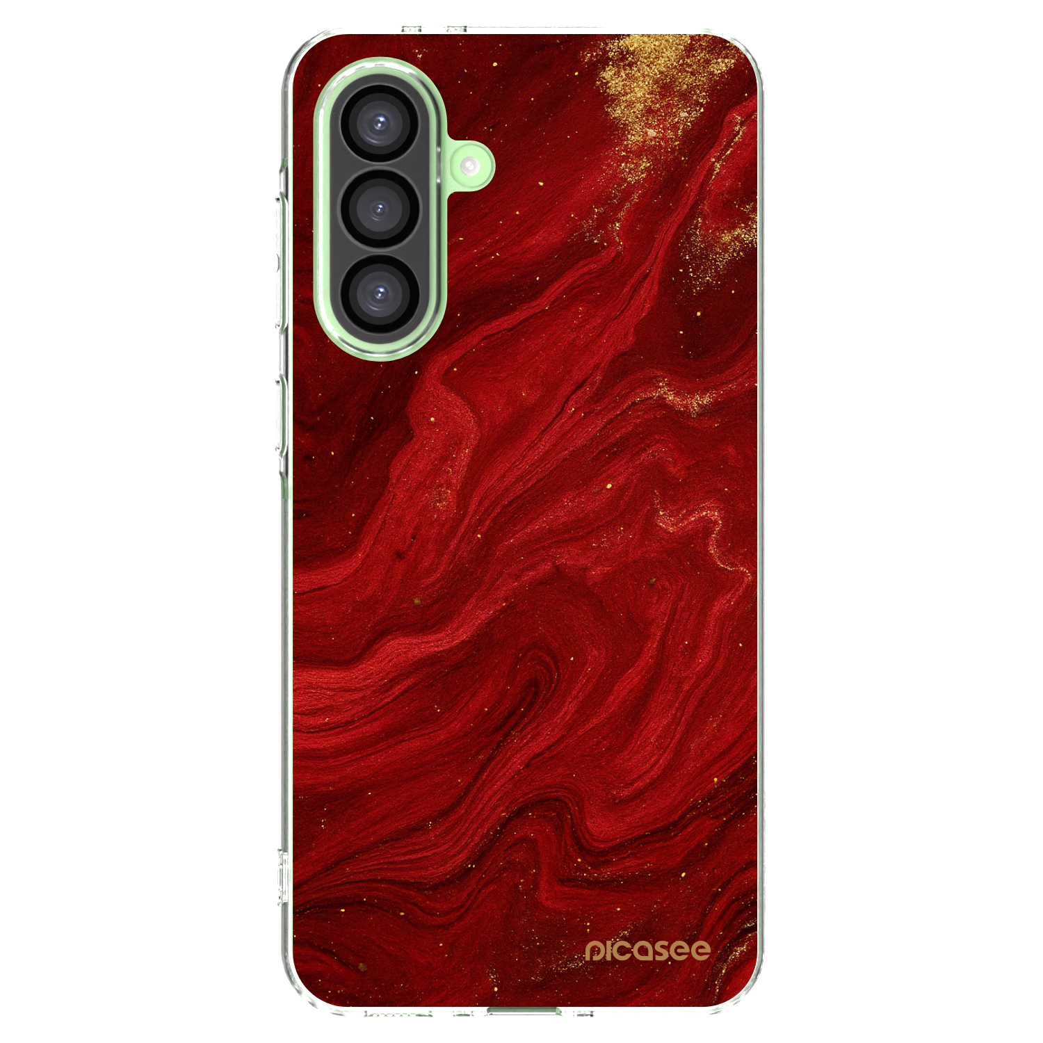 Picasee Samsung Galaxy A26 5G A266B Hülle - Transparentes Silikon - Red
