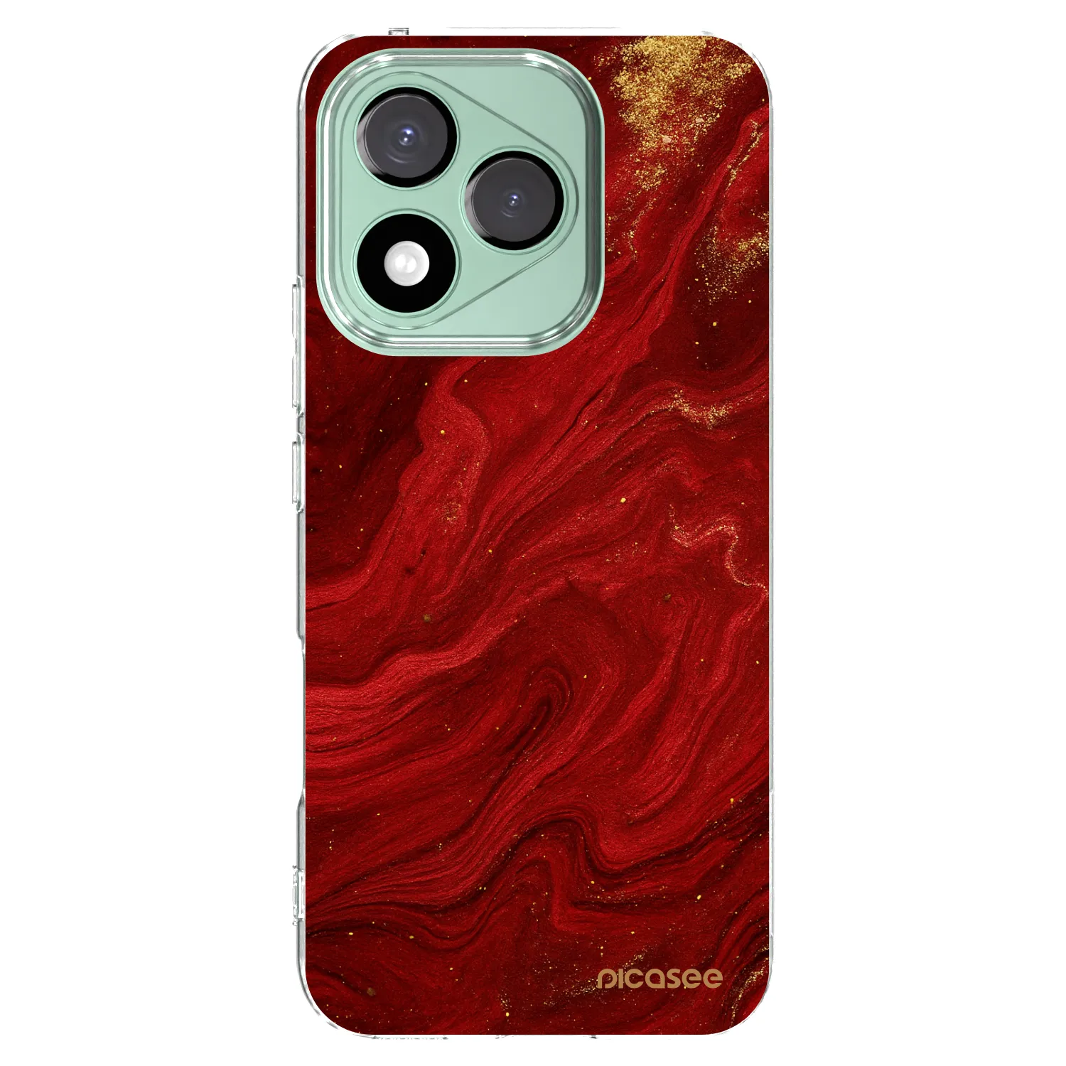 Picasee Honor 400 Lite 5G Hülle - Transparentes Silikon - Red