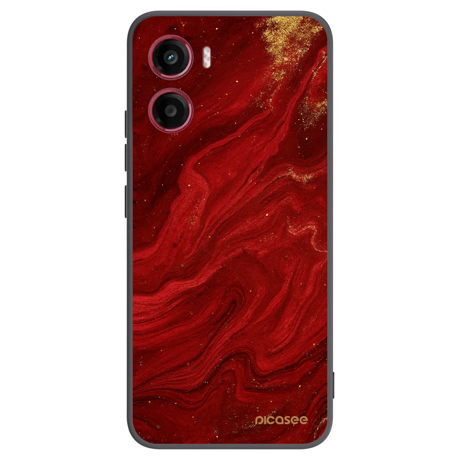 Picasee Motorola Moto G05 Hülle - Schwarzes Silikon - Red