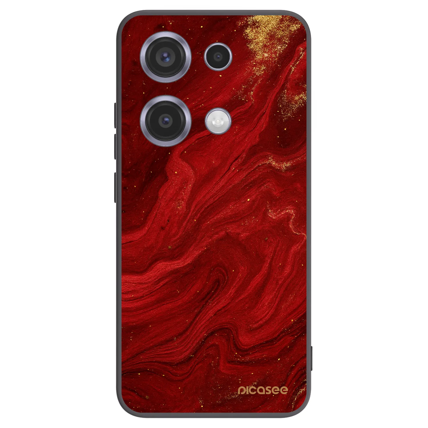 Picasee Xiaomi Redmi Note 14S Hülle - Schwarzes Silikon - Red