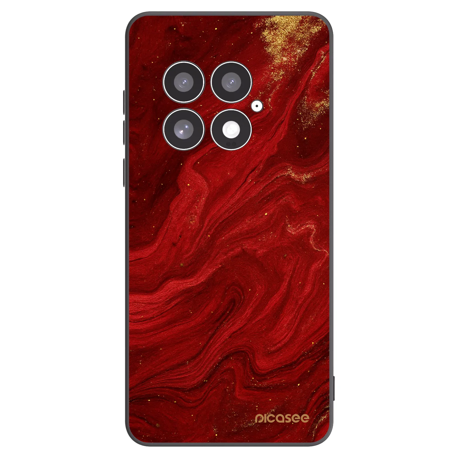 Picasee OnePlus 13 5G Hülle - Schwarzes Silikon - Red