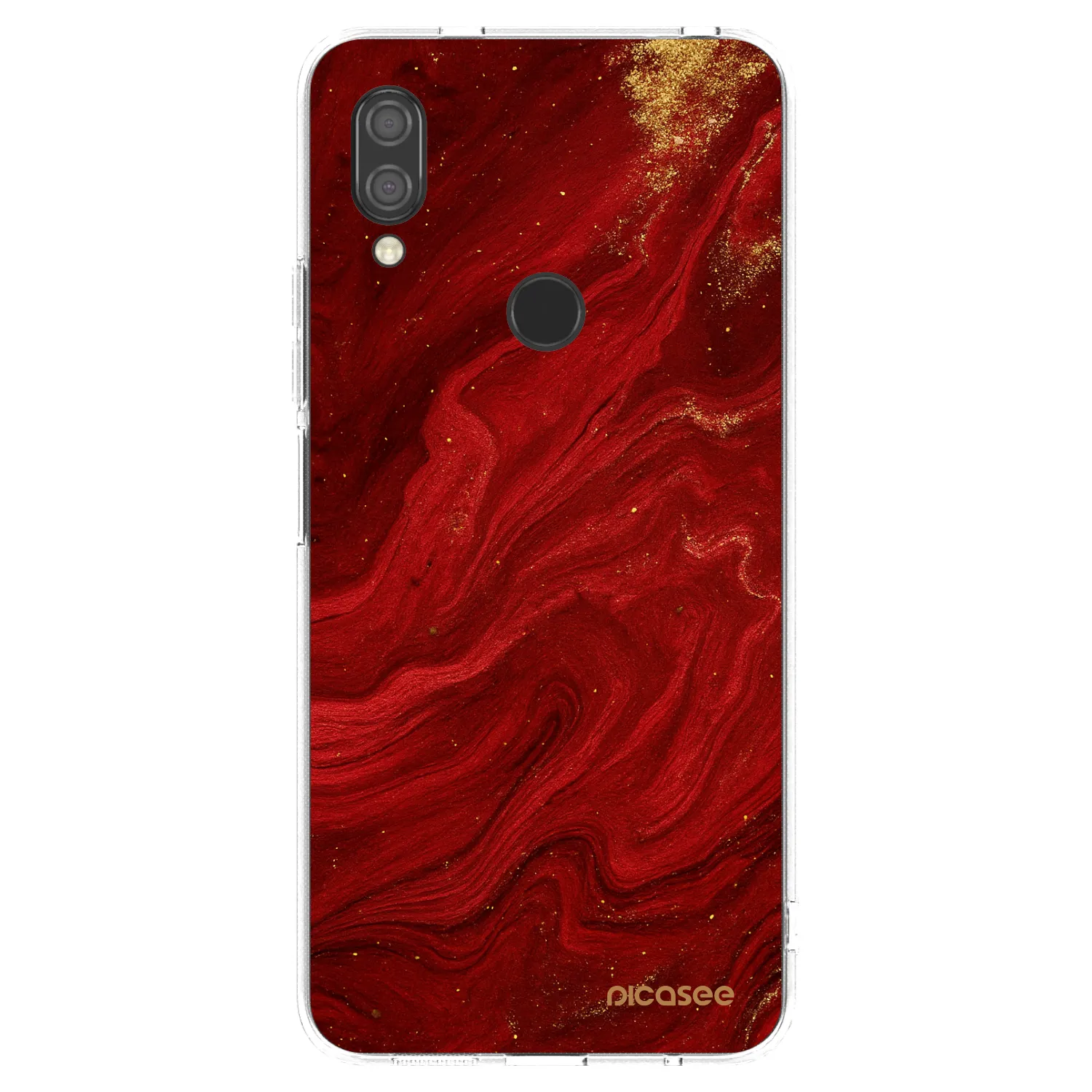 Picasee Xiaomi Redmi 7 Hülle - Transparentes Silikon - Red