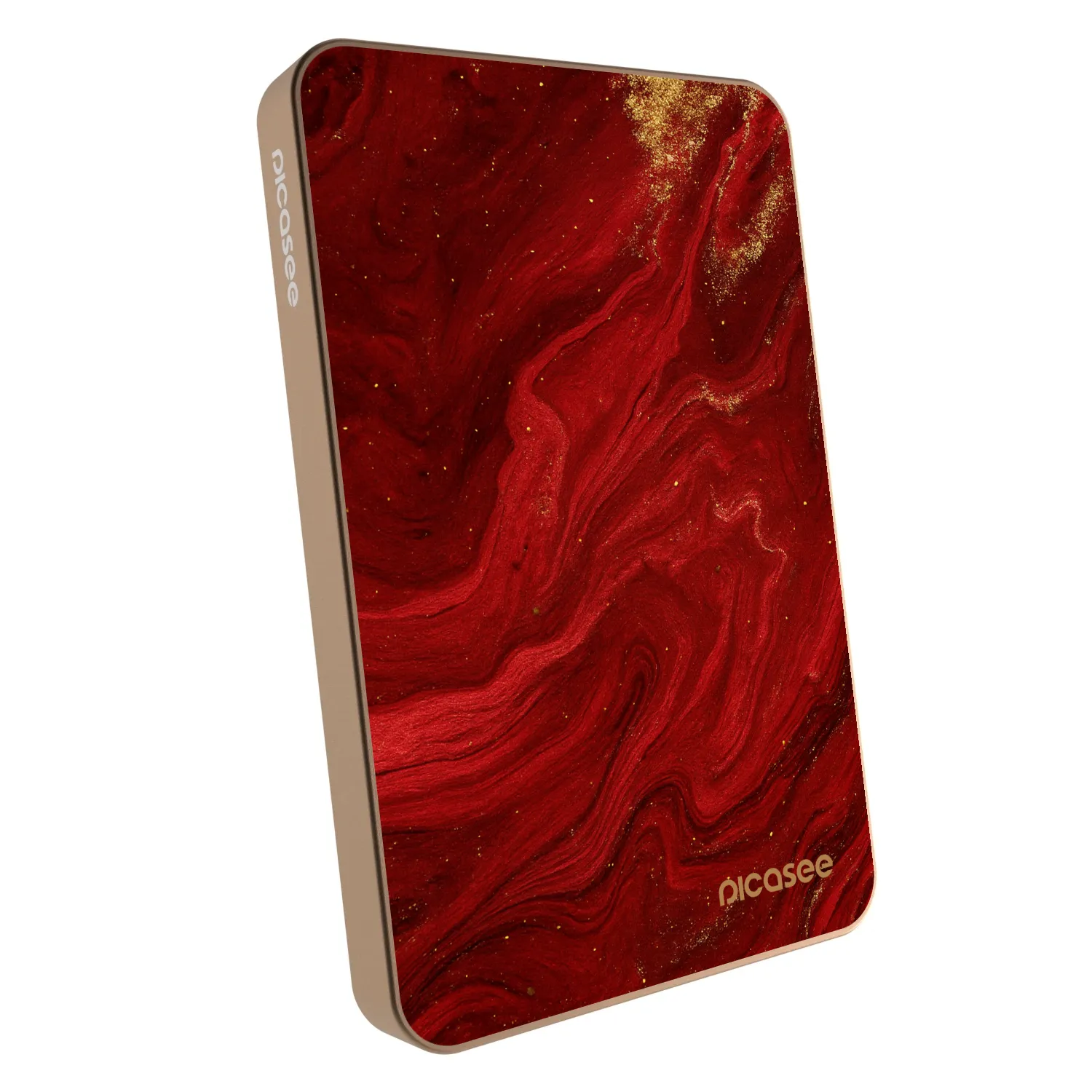 Picasee Powerbank mit MagSafe 5 000 mAh Golden - Red