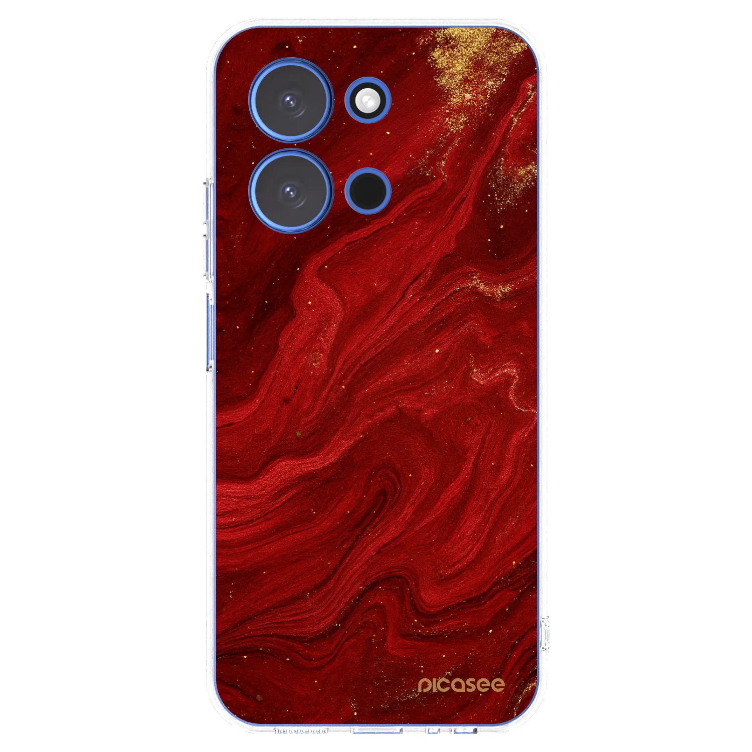 Picasee Xiaomi Redmi 15C 4G Hülle - Transparentes Silikon - Red