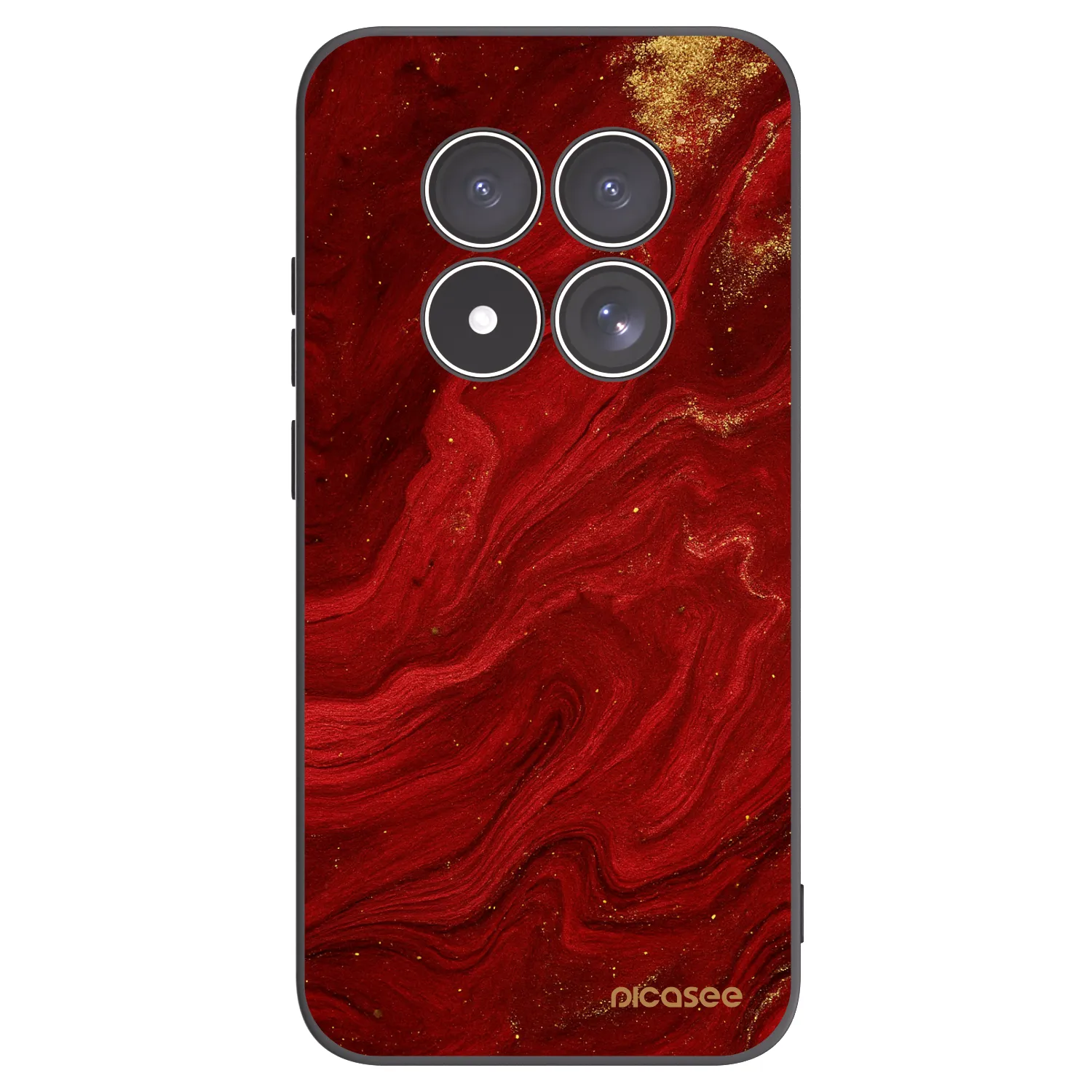 Picasee Xiaomi Redmi Note 15 Pro 4G Hülle - Schwarzes Silikon - Red