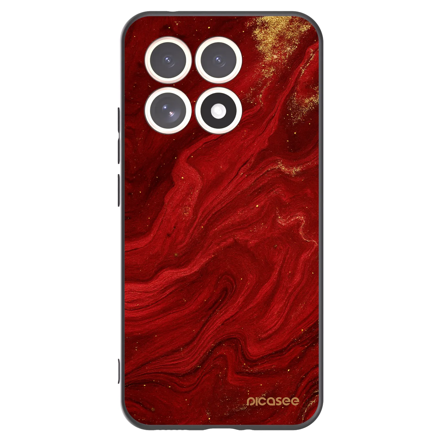Picasee Xiaomi 15T Hülle - Schwarzes Silikon - Red