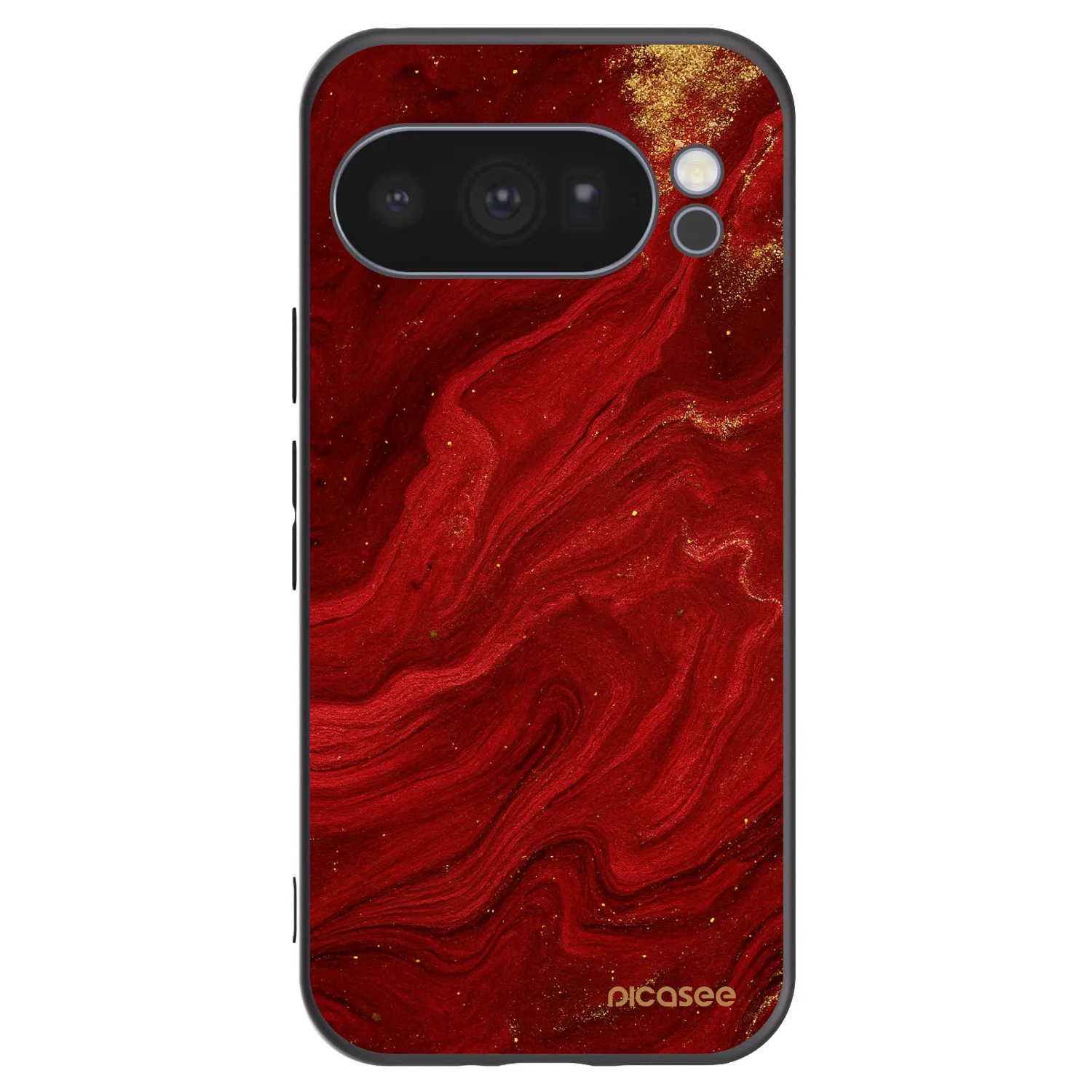 Picasee Google Pixel 10 Pro Hülle - Schwarzes Silikon - Red