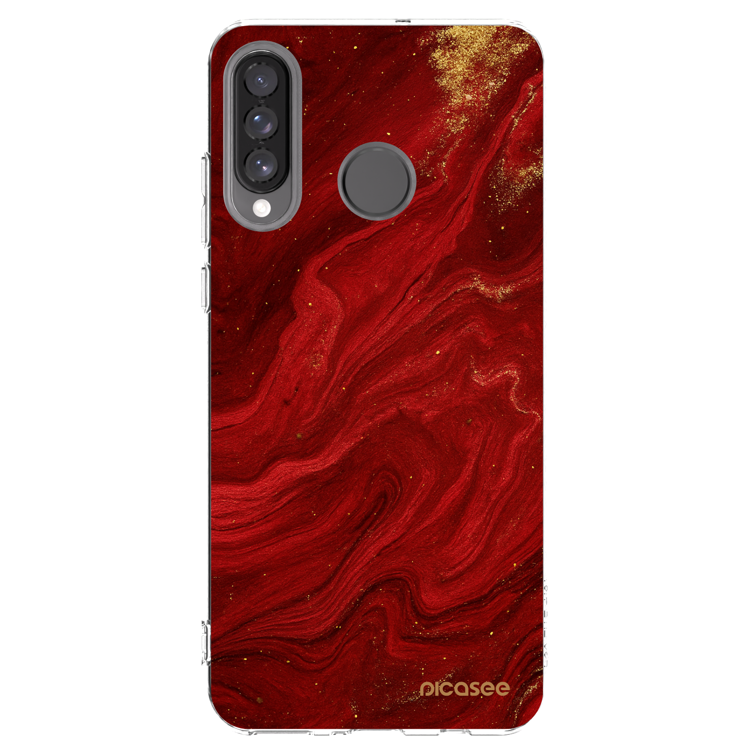 Picasee Huawei P30 Lite Hülle - Transparentes Silikon - Red