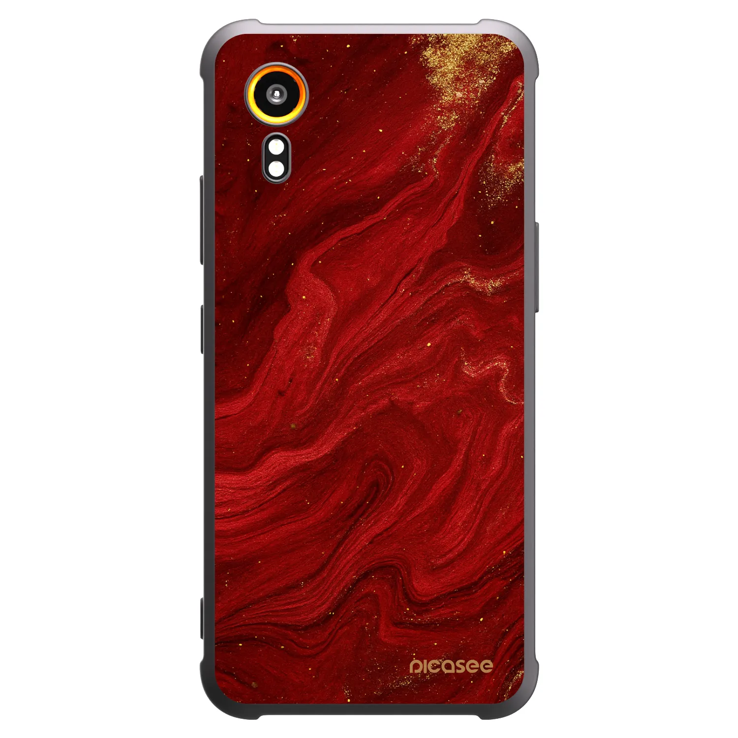 Picasee Samsung Galaxy Xcover 7 Hülle - Schwarzes Silikon - Red