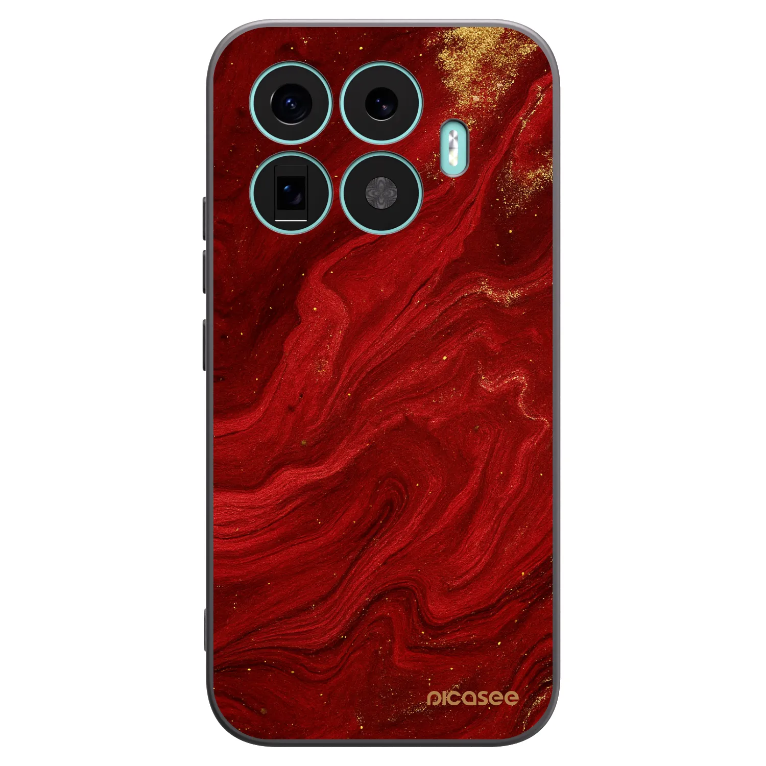 Picasee Xiaomi 17T Hülle - Schwarzes Silikon - Red