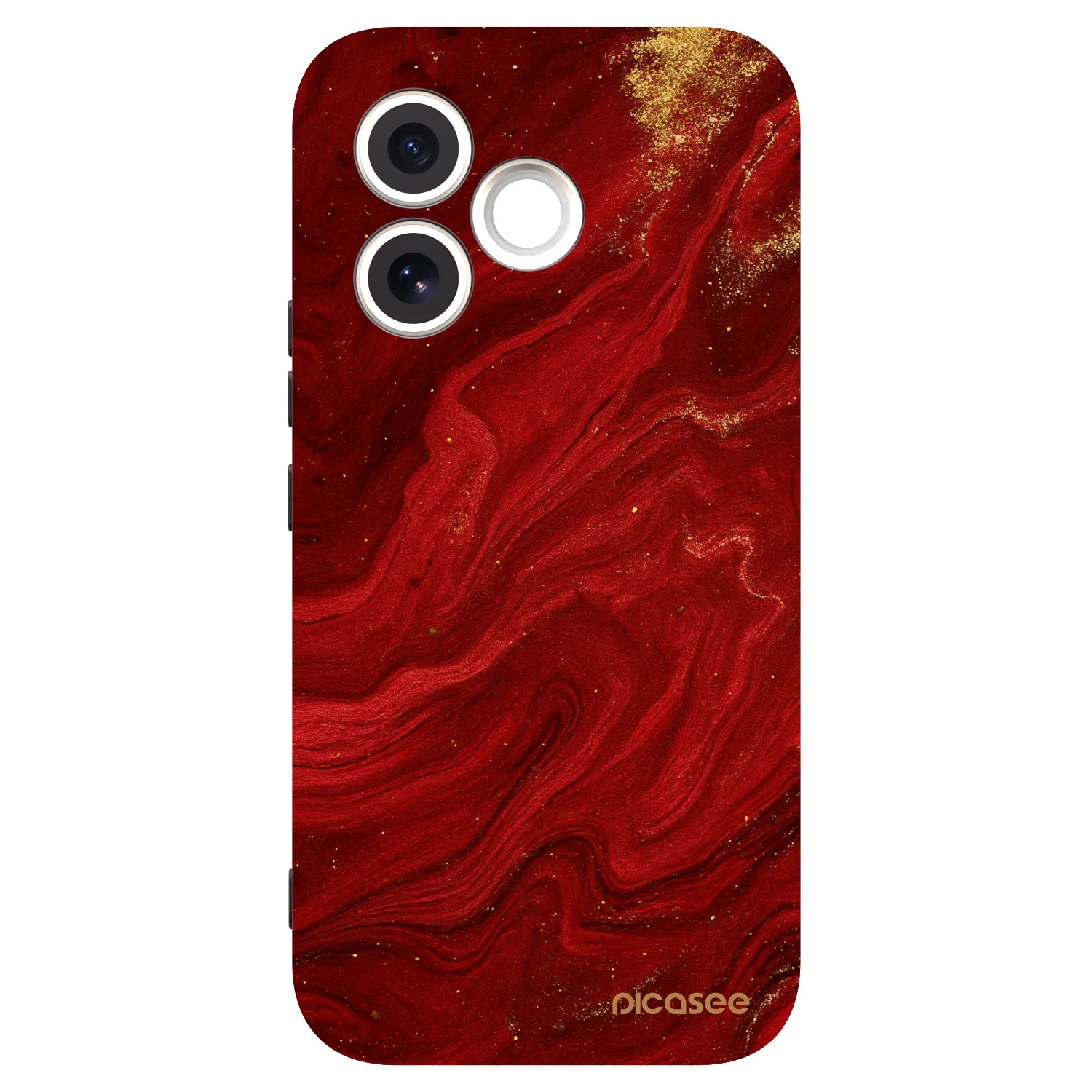 Picasee Honor 600 Lite Hülle - Schwarzes Silikon - Red