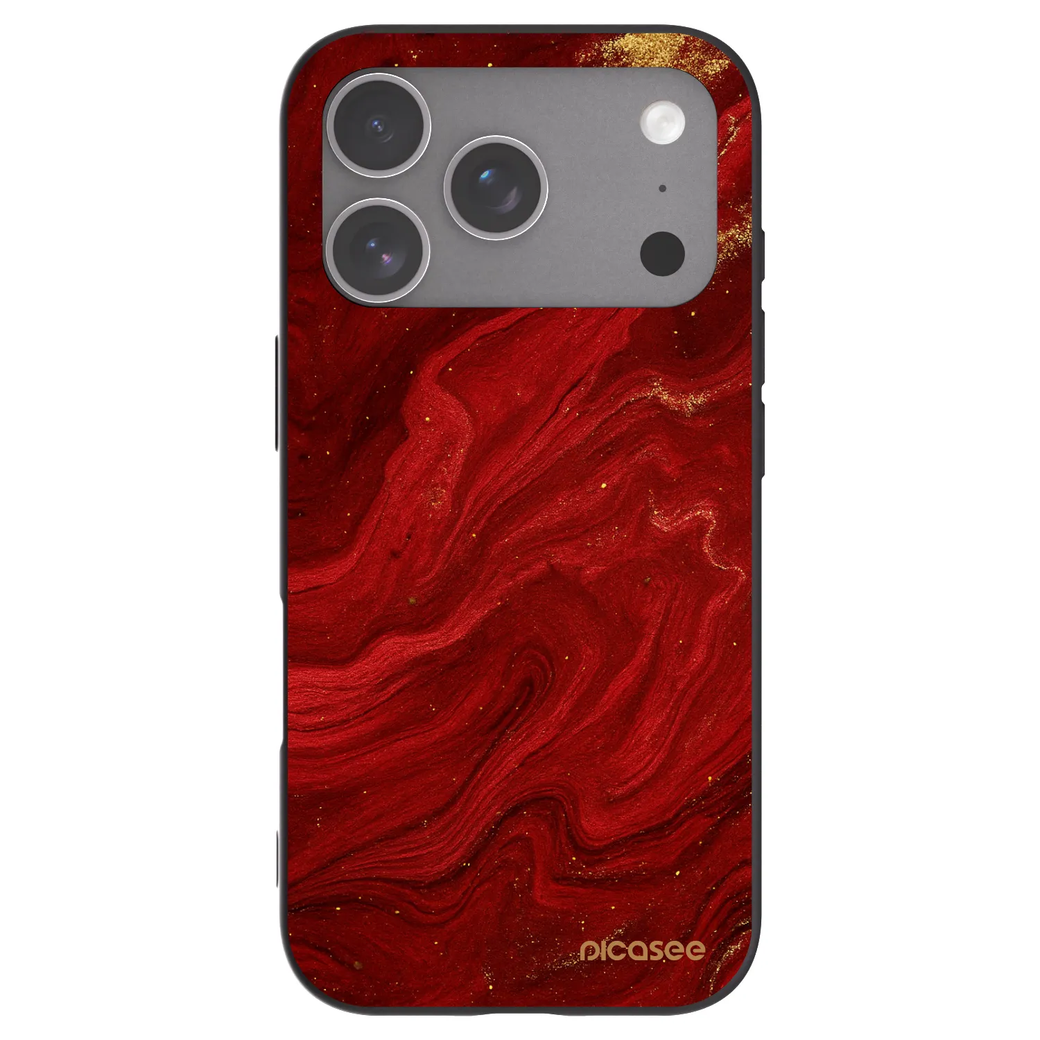 Picasee Apple iPhone 18 Pro Hülle - Schwarzes Silikon - Red
