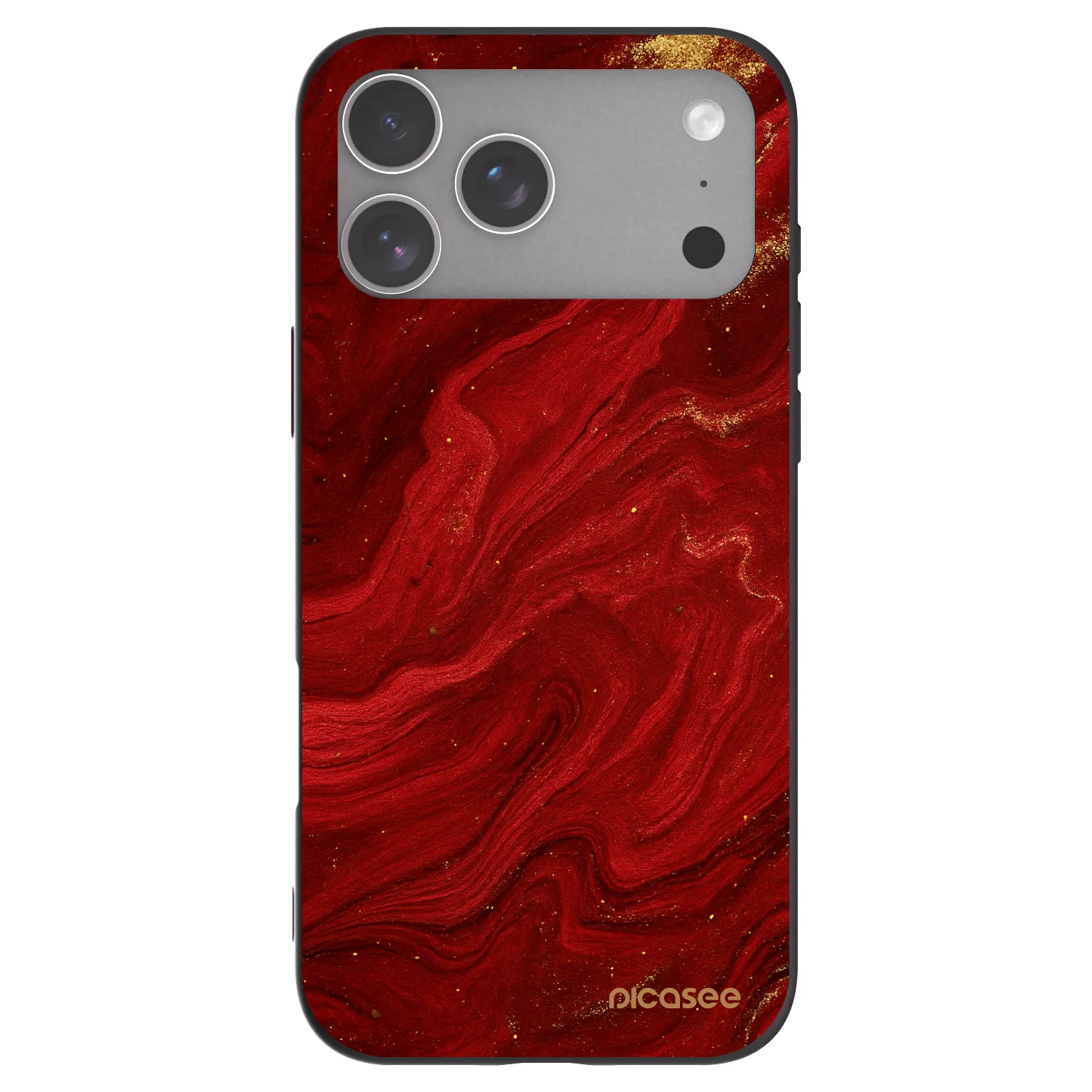 Picasee Apple iPhone 18 Pro Max Hülle - Schwarzes Silikon - Red
