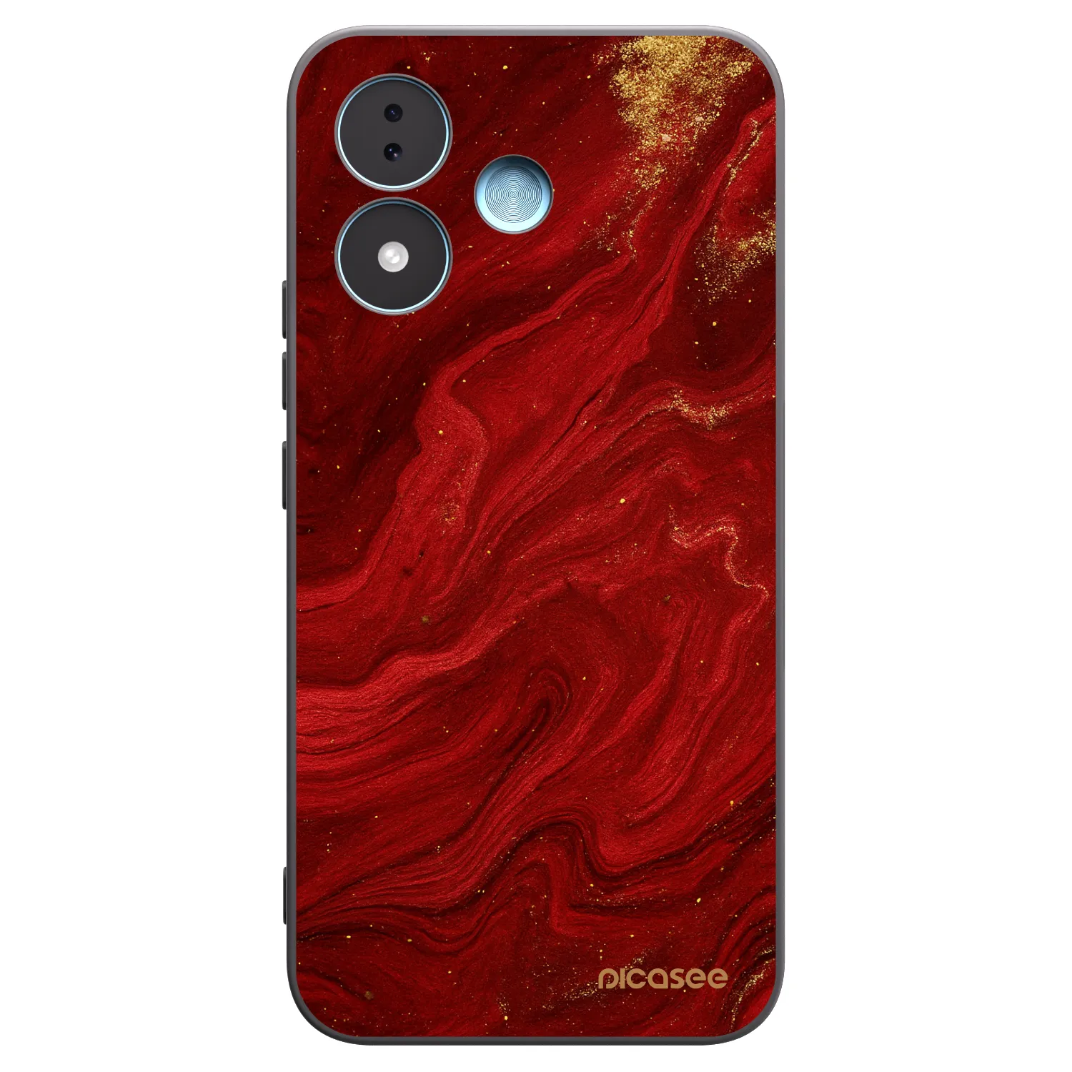 Picasee Xiaomi Redmi Note 17 5G Hülle - Schwarzes Silikon - Red