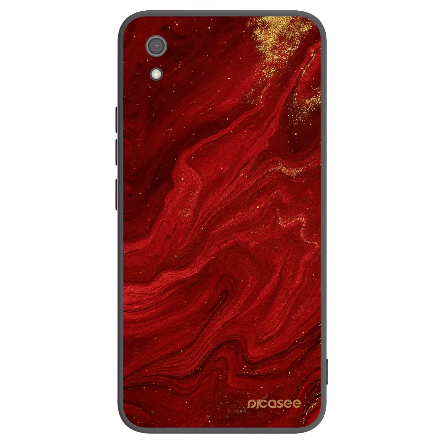 Picasee Xiaomi Redmi 7A Hülle - Schwarzes Silikon - Red