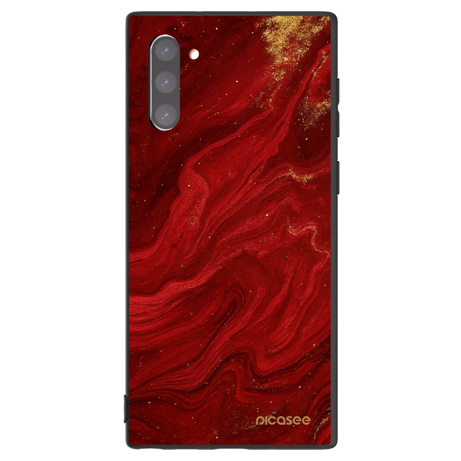 Picasee Samsung Galaxy Note 10 N970F Hülle - Schwarzes Silikon - Red