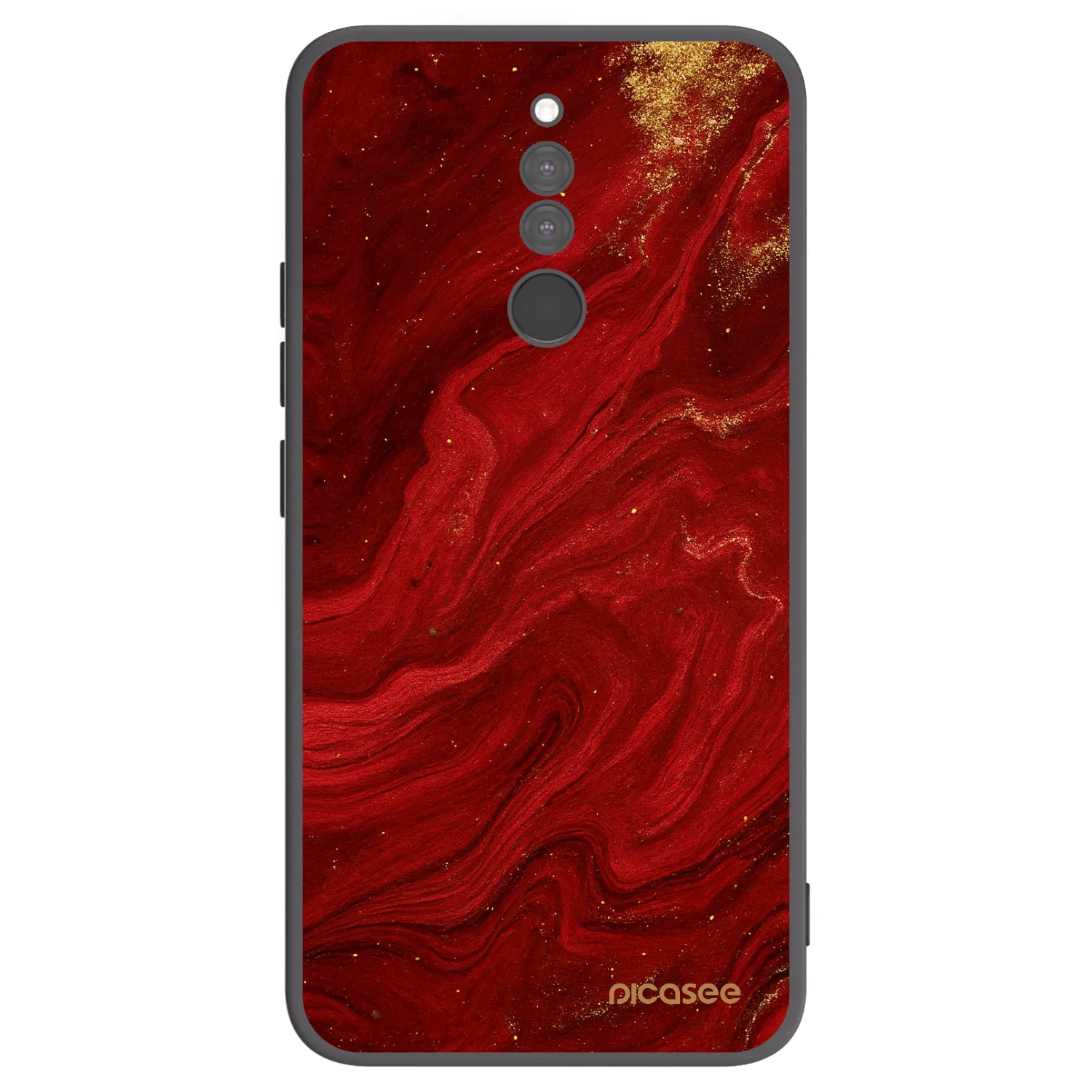 Picasee Xiaomi Redmi 8 Hülle - Schwarzes Silikon - Red