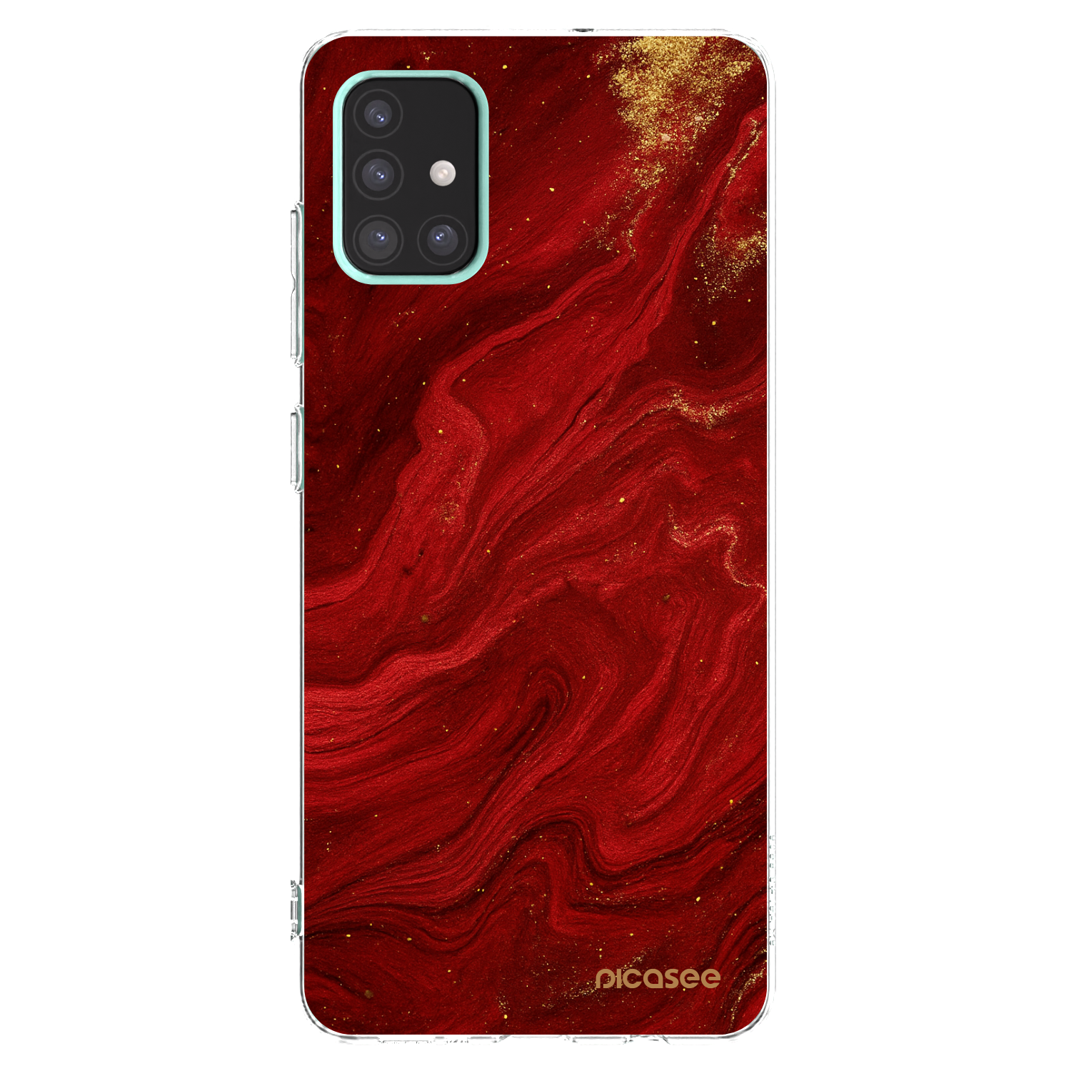 Picasee Samsung Galaxy A51 A515F Hülle - Transparentes Silikon - Red
