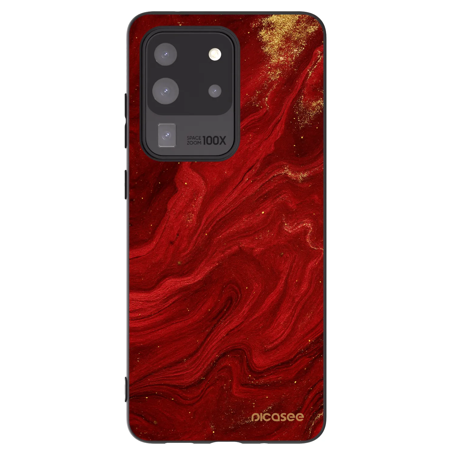 Picasee Samsung Galaxy S20 Ultra 5G G988F Hülle - Schwarzes Silikon - Red