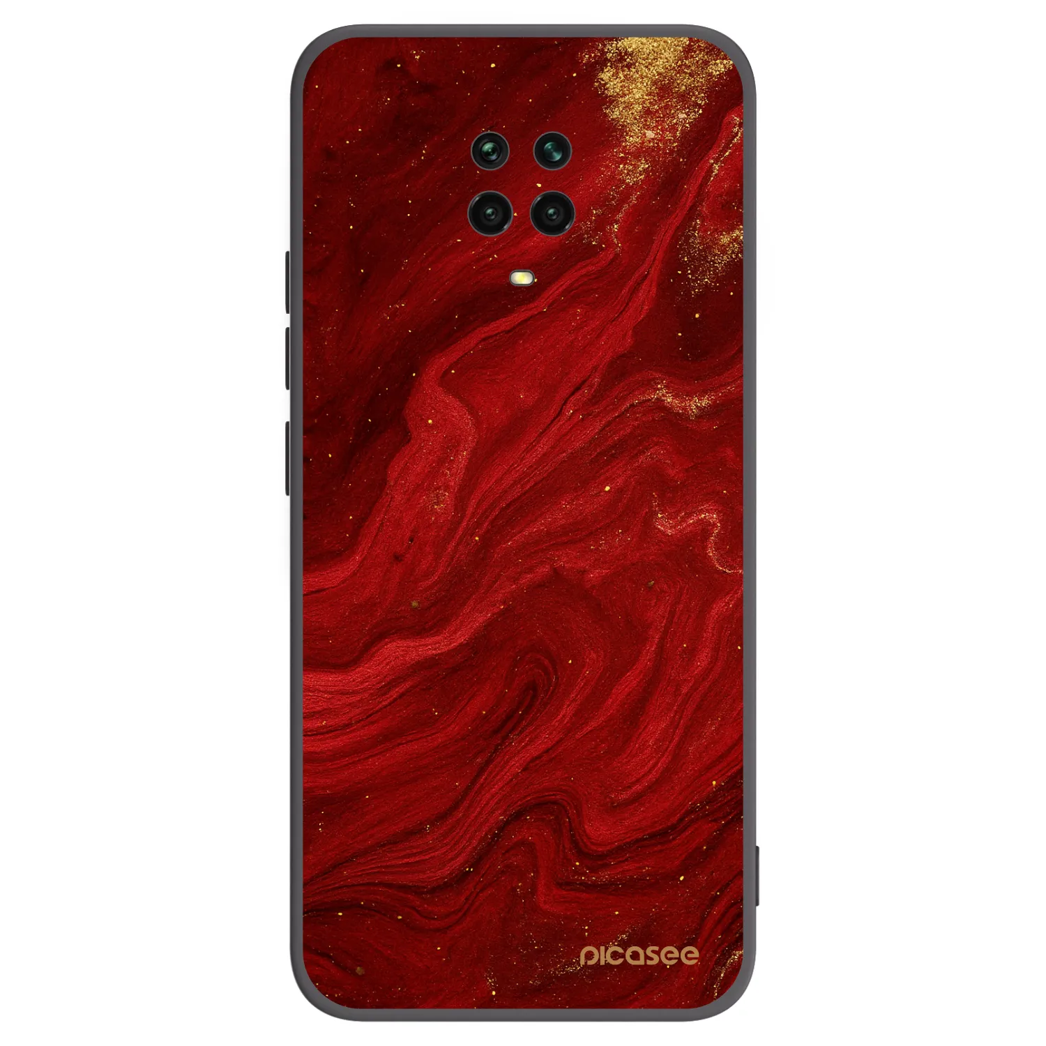 Picasee Xiaomi Redmi Note 9 Pro Hülle - Schwarzes Silikon - Red