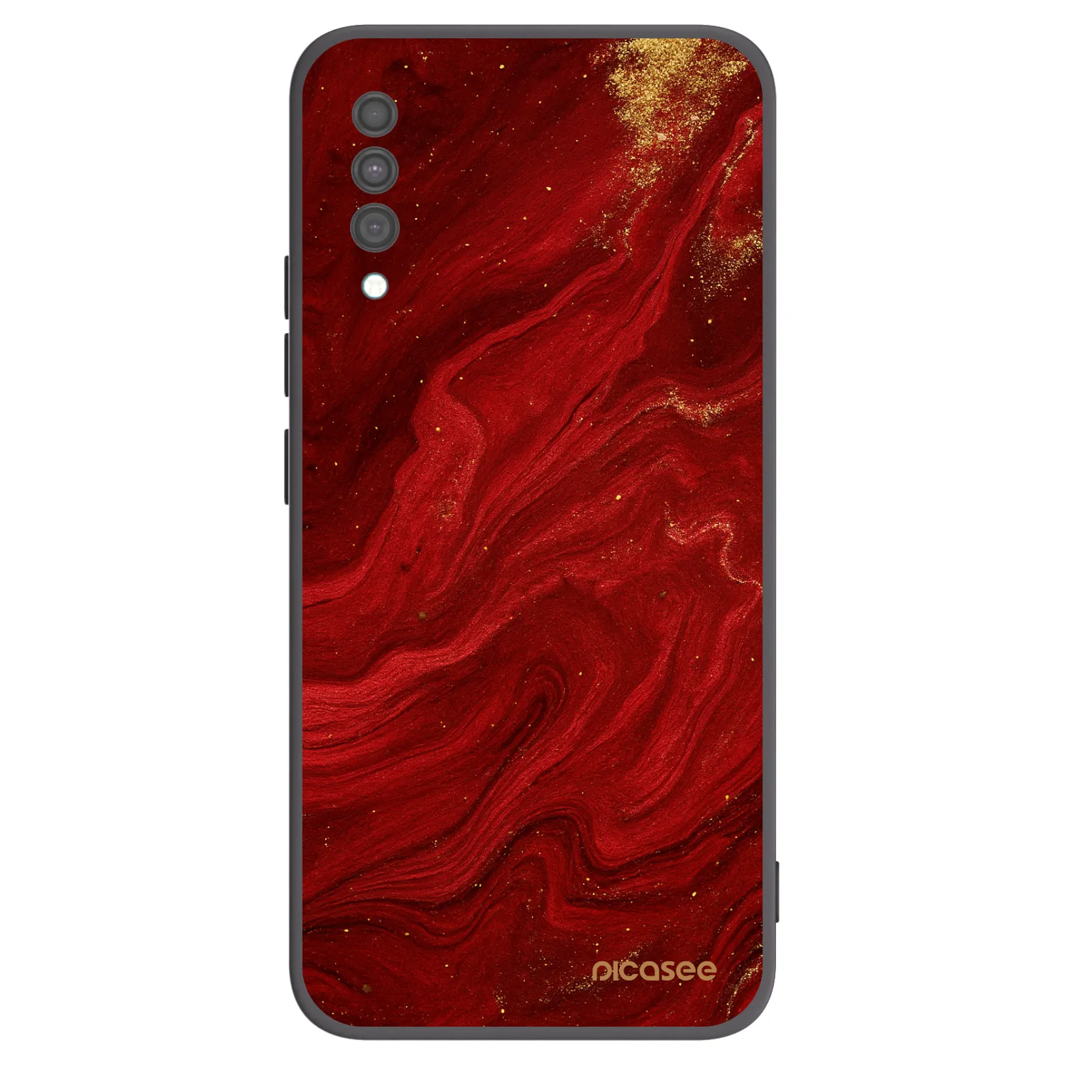 Picasee Samsung Galaxy A30s A307F Hülle - Schwarzes Silikon - Red