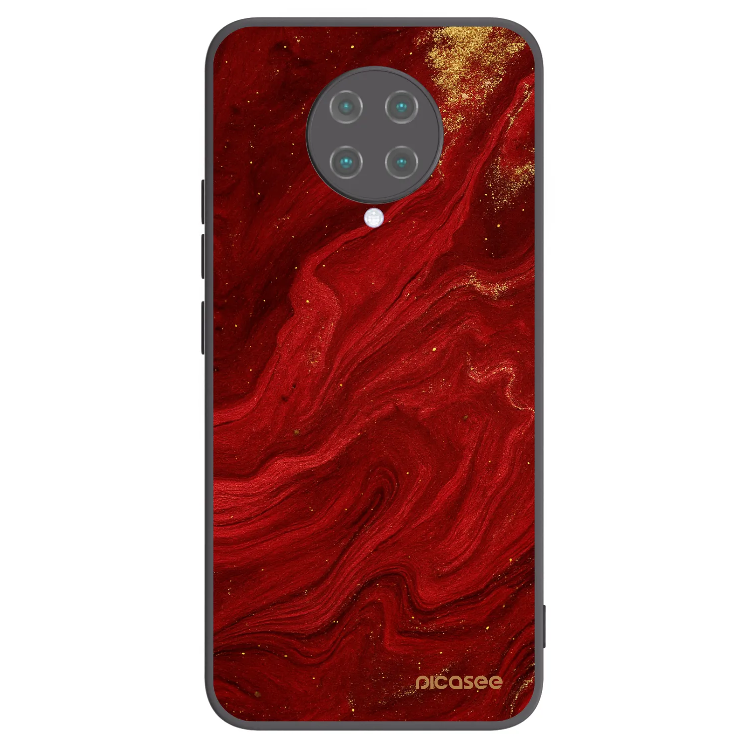 Picasee Xiaomi Poco F2 Pro Hülle - Schwarzes Silikon - Red