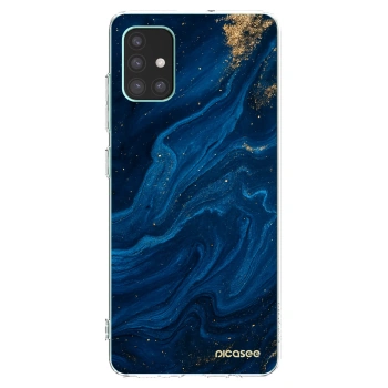 Picasee Samsung Galaxy M51 M515F Hülle - Transparentes Silikon - Blue