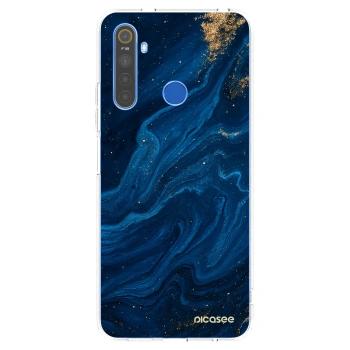 Picasee Realme 5 Hülle - Transparentes Silikon - Blue