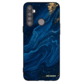 Picasee Realme 5 Hülle - Schwarzes Silikon - Blue
