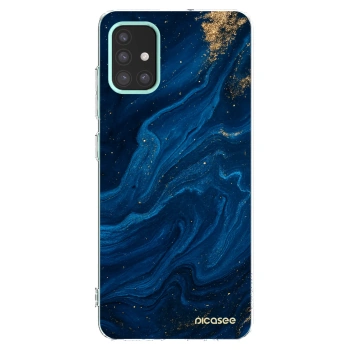 Picasee Samsung Galaxy M31s Hülle - Transparentes Silikon - Blue