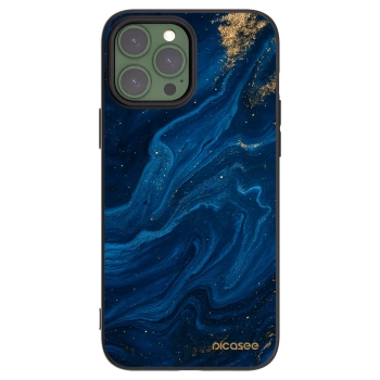 Picasee Apple iPhone 13 Pro Max Hülle - Schwarzes Silikon - Blue