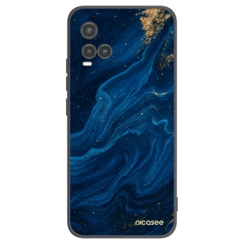 Picasee Vivo Y33s Hülle - Schwarzes Silikon - Blue