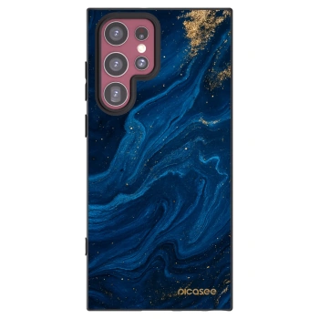 Picasee Samsung Galaxy S22 Ultra 5G Hülle - Schwarzes Silikon - Blue