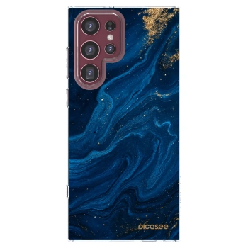 Picasee Samsung Galaxy S22 Ultra 5G Hülle - Transparentes Silikon - Blue