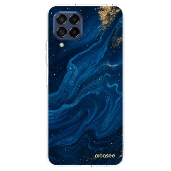 Picasee Samsung Galaxy M53 5G Hülle - Transparentes Silikon - Blue