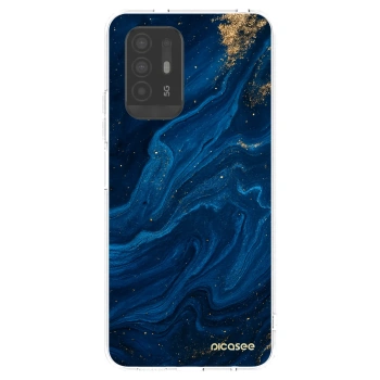 Picasee OPPO A94 5G Hülle - Transparentes Silikon - Blue