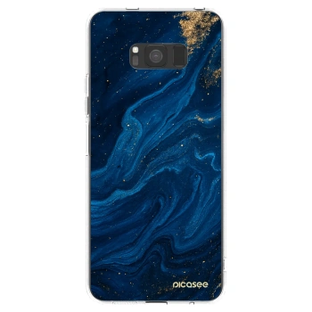 Picasee Samsung Galaxy S8 G950F Hülle - Transparentes Silikon - Blue