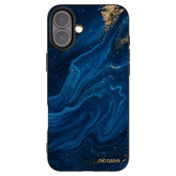 Picasee Apple iPhone 16 Plus Hülle - Schwarzes Silikon - Blue