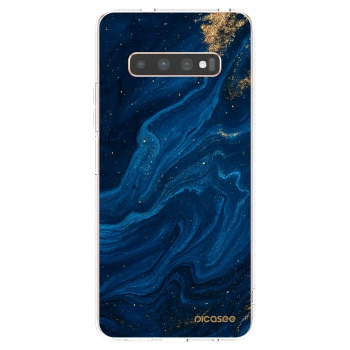 Picasee Samsung Galaxy S10 Plus G975 Hülle - Transparentes Silikon - Blue