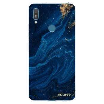 Picasee Huawei Y7 2019 Hülle - Transparentes Silikon - Blue