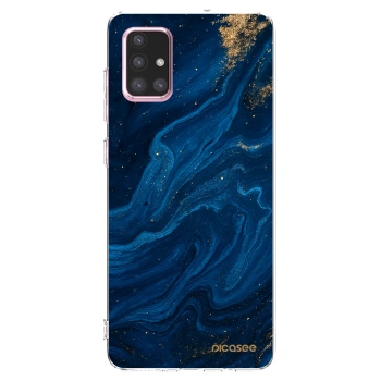 Picasee Samsung Galaxy A71 A715F Hülle - Transparentes Silikon - Blue