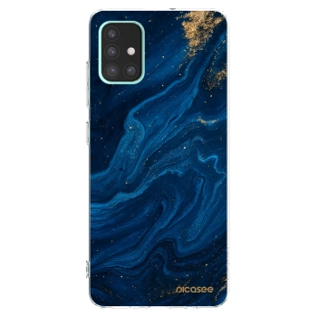 Picasee Samsung Galaxy A51 A515F Hülle - Transparentes Silikon - Blue