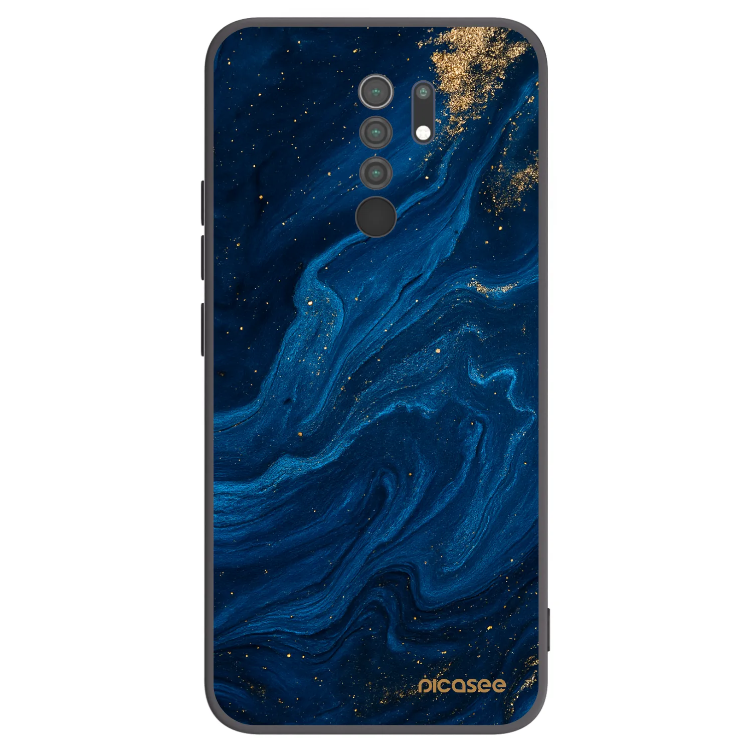 Picasee Xiaomi Redmi 9 Hülle - Schwarzes Silikon - Blue