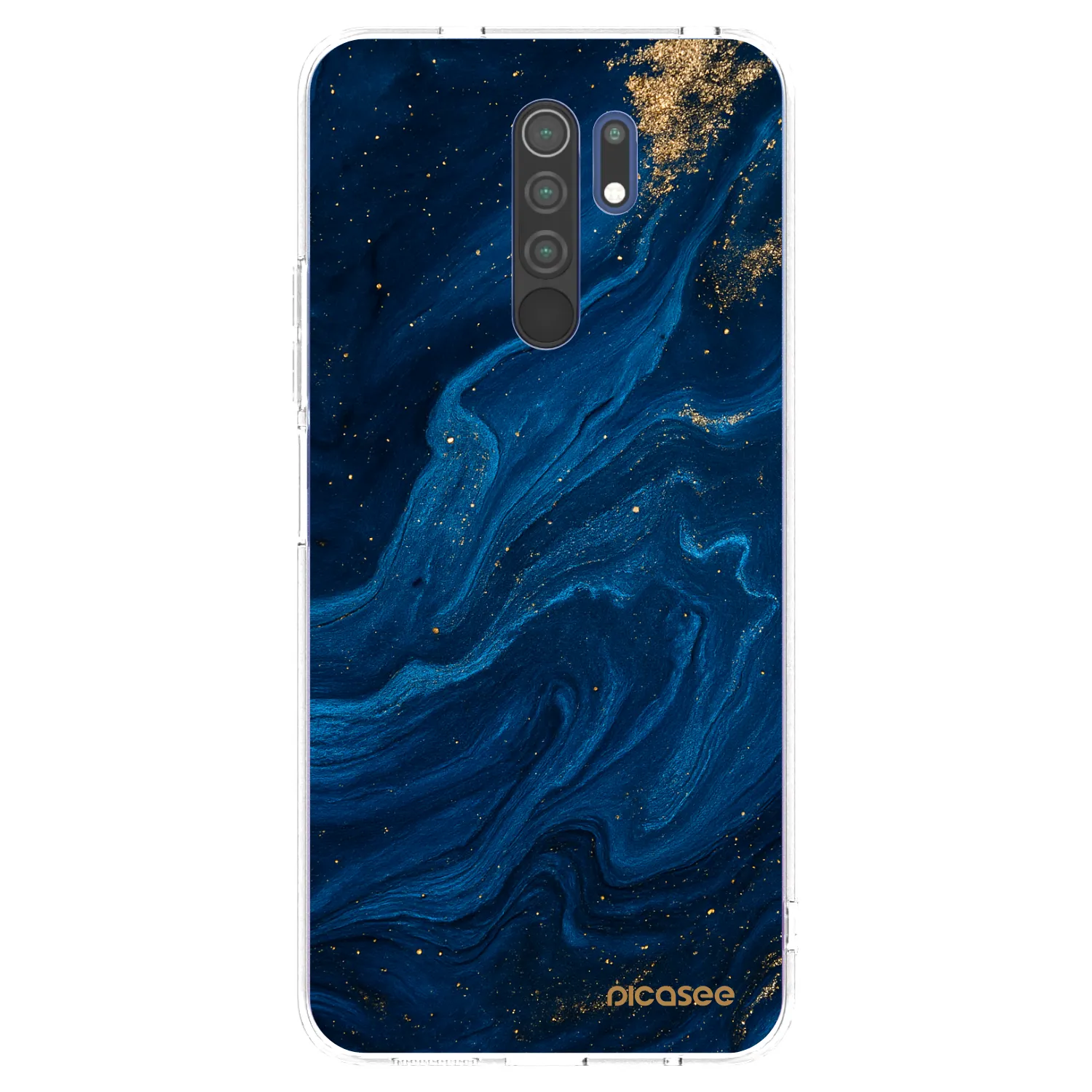 Picasee Xiaomi Redmi 9 Hülle - Transparentes Silikon - Blue
