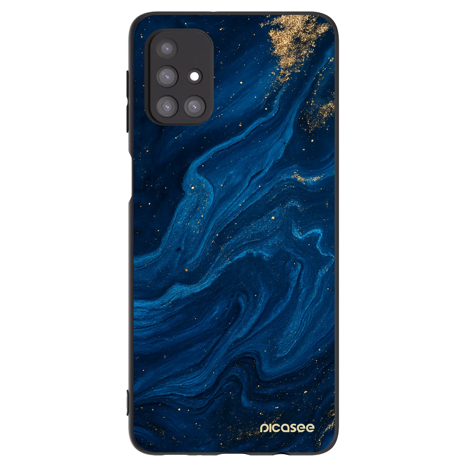 Picasee Samsung Galaxy M31s Hülle - Schwarzes Silikon - Blue
