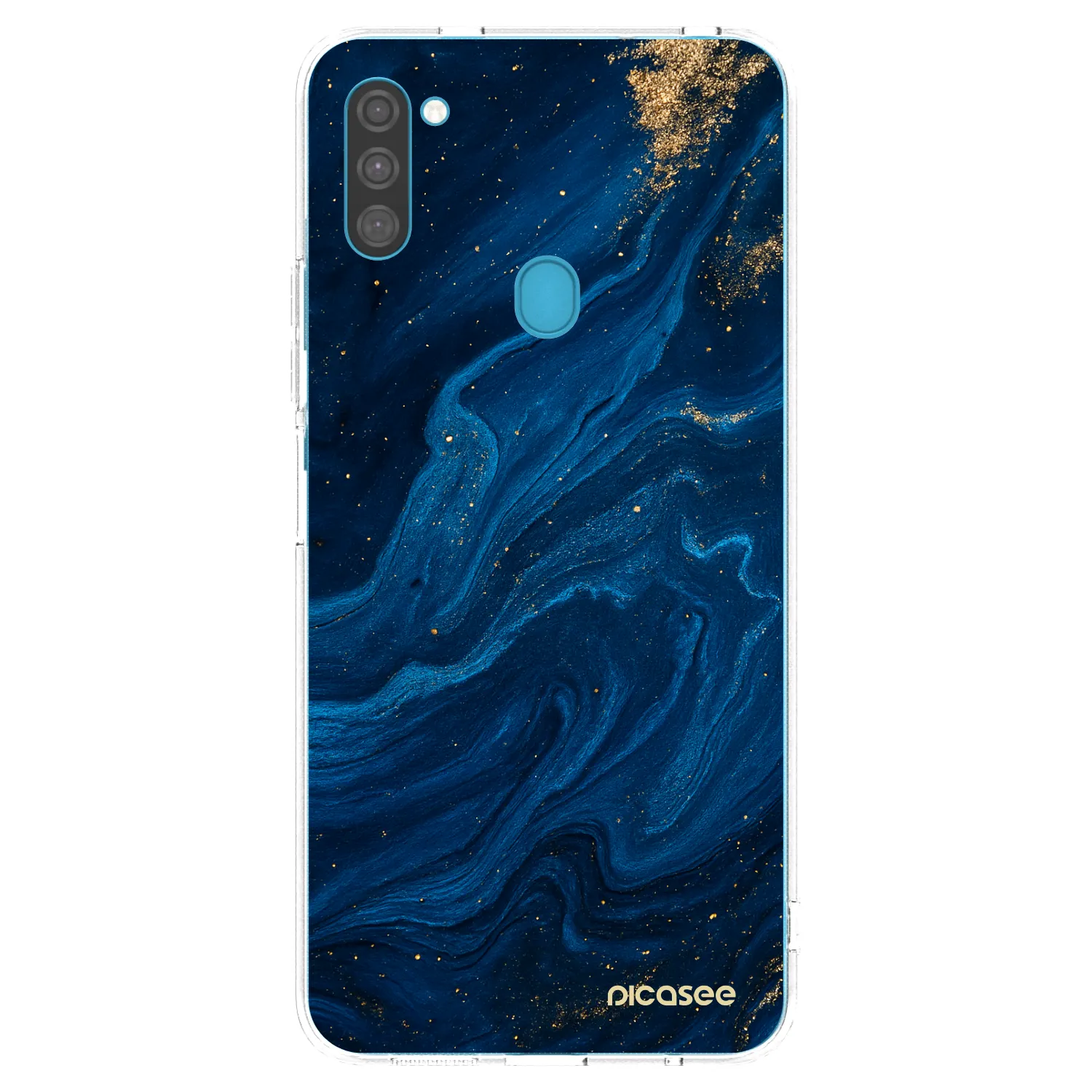 Picasee Samsung Galaxy M11 Hülle - Transparentes Silikon - Blue