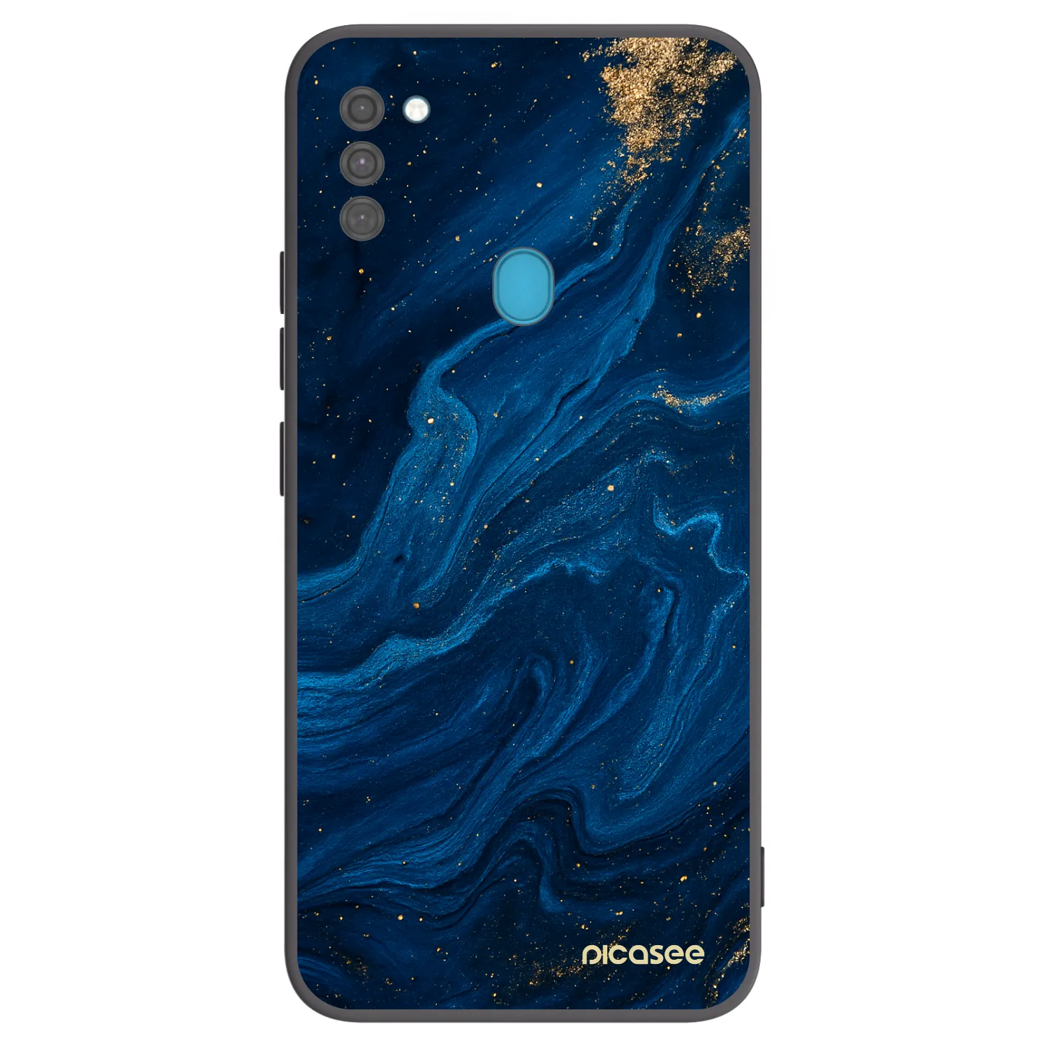 Picasee Samsung Galaxy M11 Hülle - Schwarzes Silikon - Blue