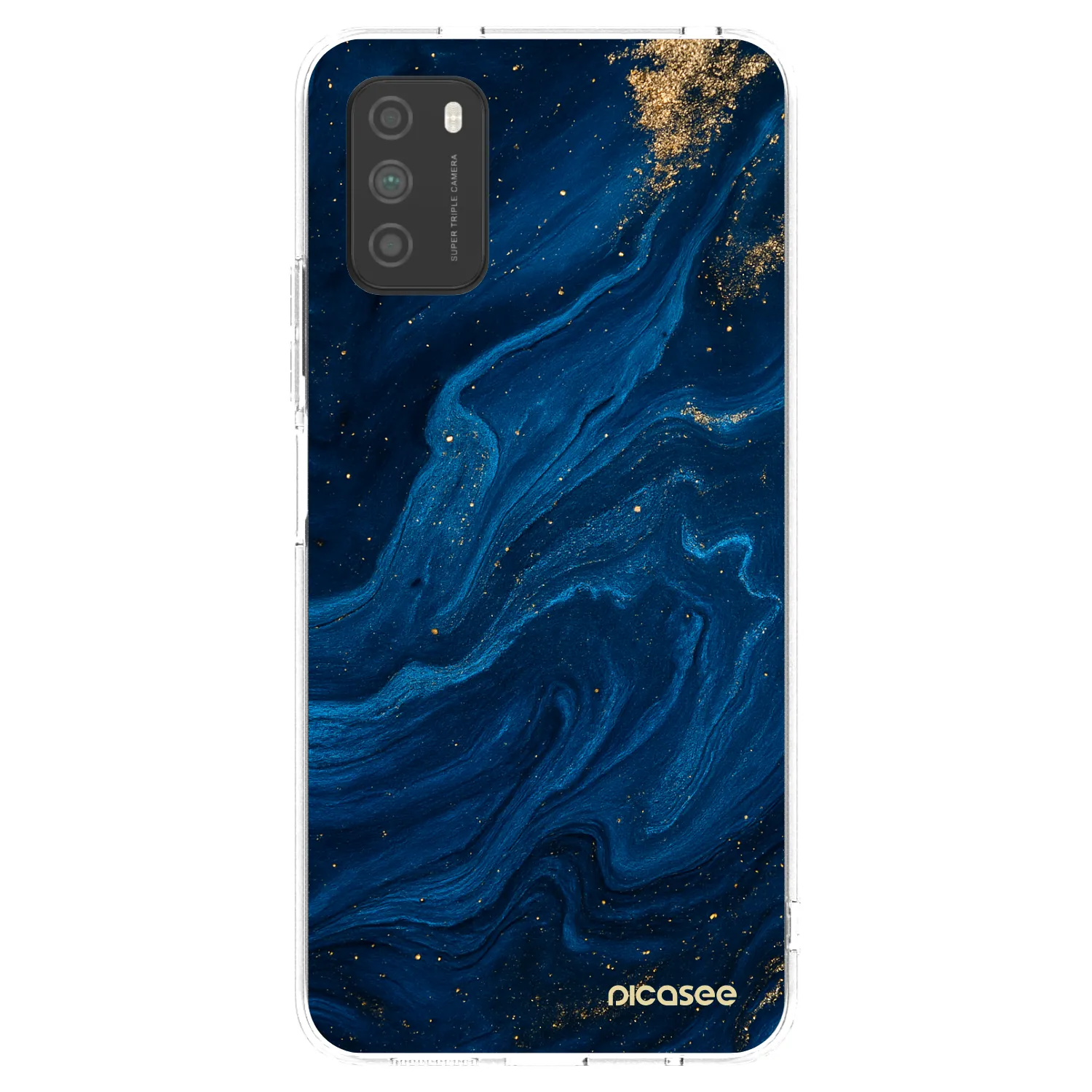 Picasee Xiaomi Poco M3 Hülle - Transparentes Silikon - Blue