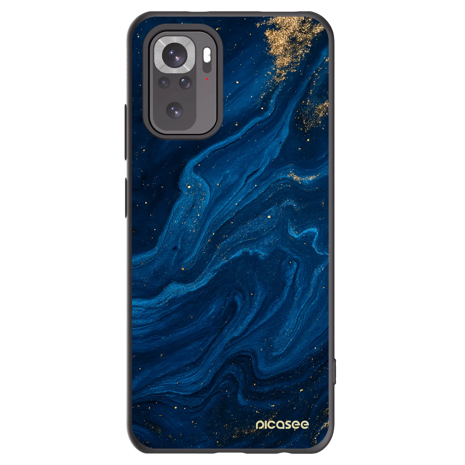 Picasee Xiaomi Redmi Note 10 Hülle - Schwarzes Silikon - Blue